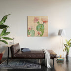 Cactus Wood Wall Art Gallery Image 2