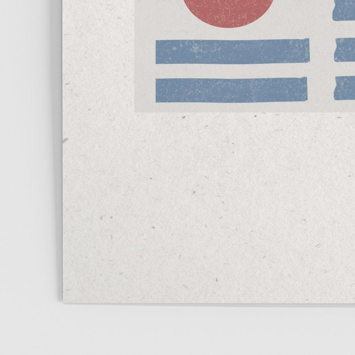 Blue Modern Craft Design Retro Stripes and Circles Poster Gallery Image 3