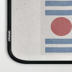 Blue Modern Craft Design Retro Stripes and Circles Laptop Sleeve Gallery Image 3