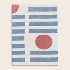Blue Modern Craft Design Retro Stripes and Circles Notebook Gallery Image 4