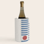 Blue Modern Craft Design Retro Stripes and Circles Wine Chiller Gallery Image 2