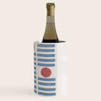 Blue Modern Craft Design Retro Stripes and Circles Wine Chiller Gallery Image 3