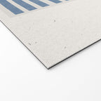 Blue Modern Craft Design Retro Stripes and Circles Welcome Mat Gallery Image 2