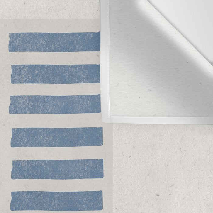 Blue Modern Craft Design Retro Stripes and Circles Wall Tapestry Gallery Image 3