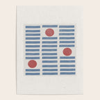 Blue Modern Craft Design Retro Stripes and Circles Poster Gallery Image 4