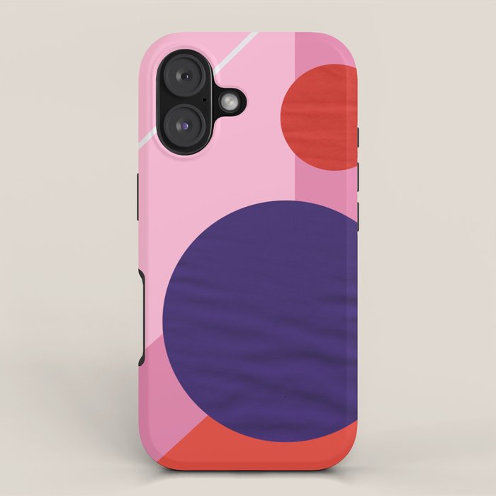 Abstract geometry with circles iPhone Case Gallery Image 1