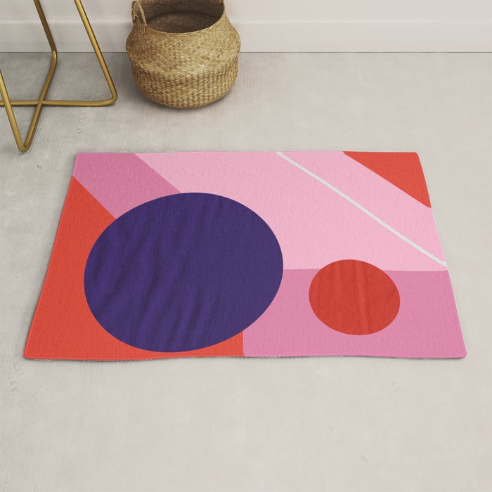 Abstract geometry with circles Rug Gallery Image 1