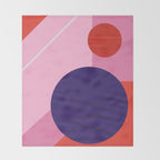 Abstract geometry with circles Throw Blanket Gallery Image 2