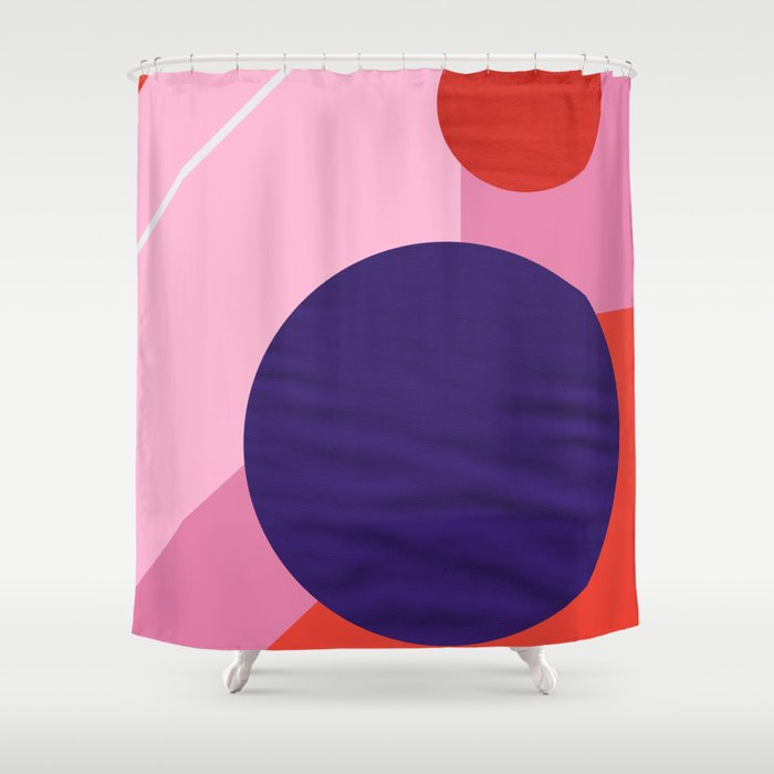 Abstract geometry with circles Shower Curtain Gallery Image 1