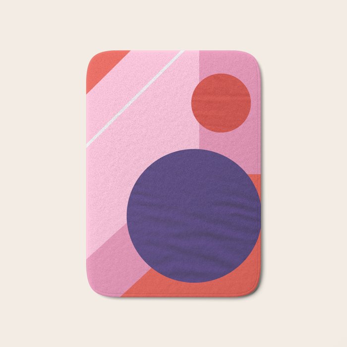 Abstract geometry with circles Bath Mat Gallery Image 1