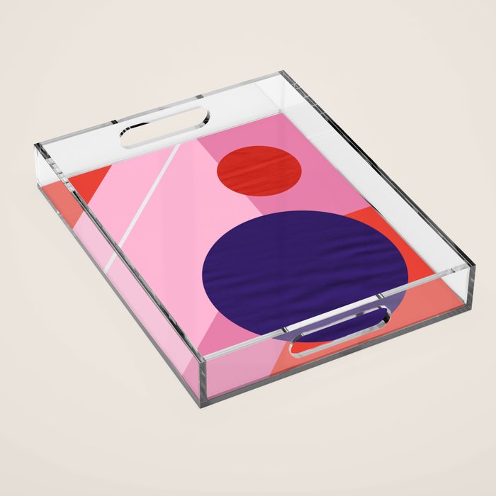 Abstract geometry with circles Acrylic Tray Gallery Image 1