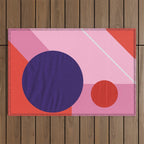 Abstract geometry with circles Outdoor Rug Gallery Image 1