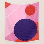 Abstract geometry with circles Wall Tapestry Gallery Image 4