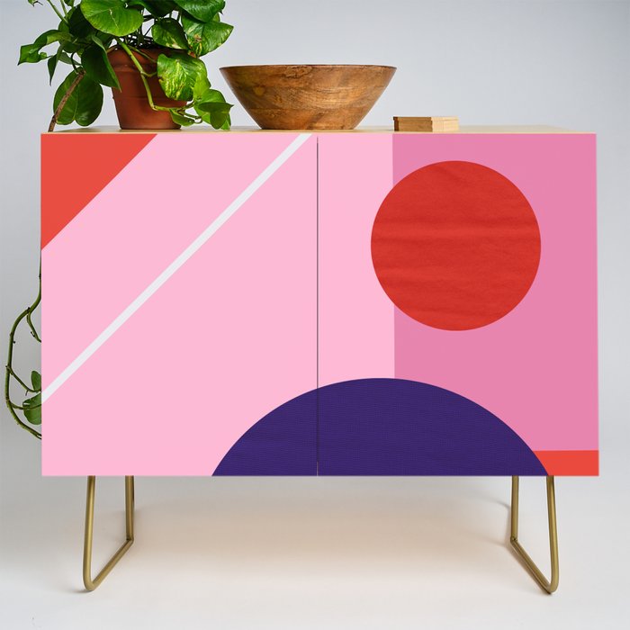 Abstract geometry with circles Credenza Gallery Image 1
