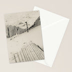 beach fence no 5 - coastal nautical photograph Stationery Card Gallery Image 2