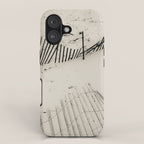 beach fence no 5 - coastal nautical photograph iPhone Case Gallery Image 1