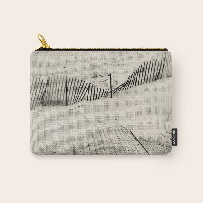 beach fence no 5 - coastal nautical photograph Carry All Pouch Gallery Image 1