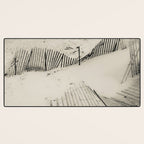 beach fence no 5 - coastal nautical photograph Desk Mat Gallery Image 3