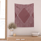 Geo (Plum) Wall Tapestry Gallery Image 2