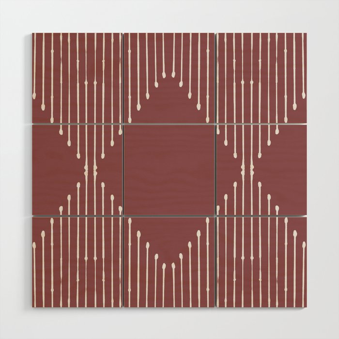 Geo (Plum) Wood Wall Art Gallery Image 1