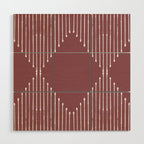 Geo (Plum) Wood Wall Art Gallery Image 1