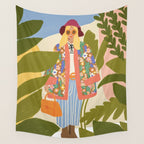 Kimono girl Wall Tapestry Gallery Image 4