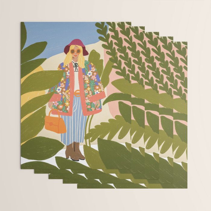 Kimono girl Wrapping Paper Gallery Image 3