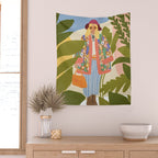 Kimono girl Wall Tapestry Gallery Image 2