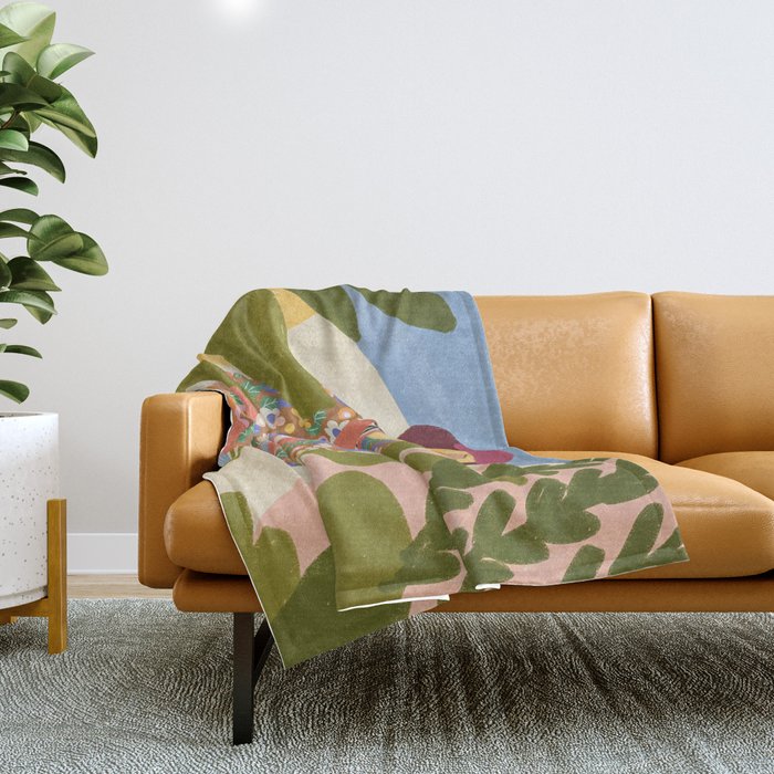 Kimono girl Throw Blanket Gallery Image 1