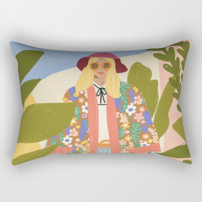 Kimono girl Rectangular Pillow Gallery Image 2