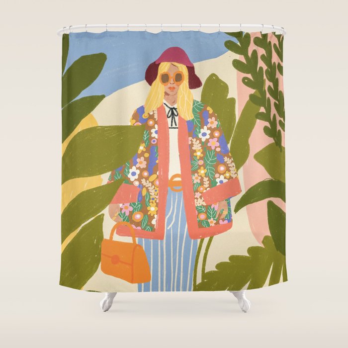 Kimono girl Shower Curtain Gallery Image 1
