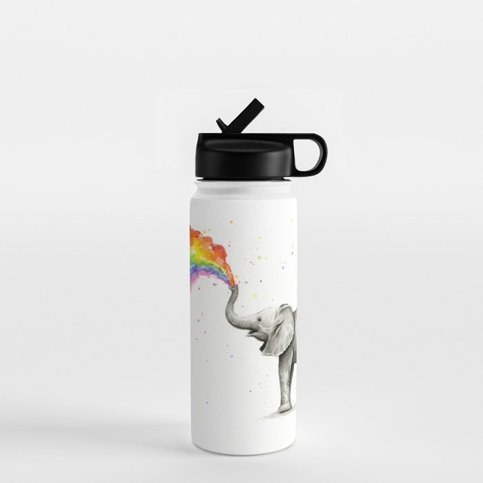 Baby Elephant Spraying Rainbow Water Bottle Gallery Image 1