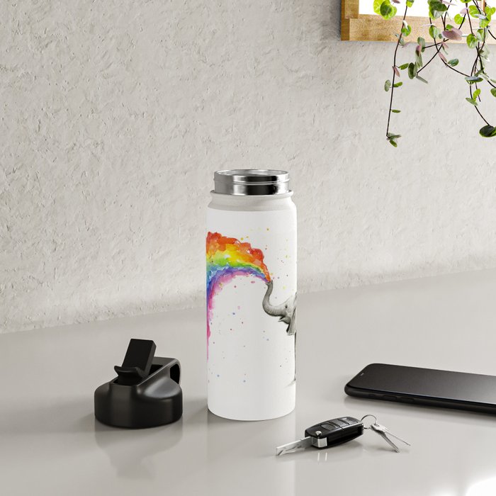 Baby Elephant Spraying Rainbow Water Bottle Gallery Image 4