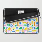 Colorful abstract organic shape art pattern Laptop Sleeve Gallery Image 2