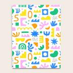 Colorful abstract organic shape art pattern Notebook Gallery Image 4