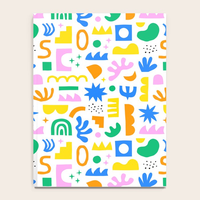Colorful abstract organic shape art pattern Notebook Gallery Image 4