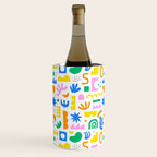 Colorful abstract organic shape art pattern Wine Chiller Gallery Image 1