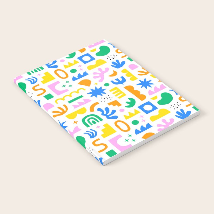 Colorful abstract organic shape art pattern Notebook Gallery Image 2