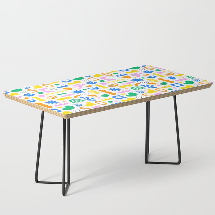 Colorful abstract organic shape art pattern Coffee Table Gallery Image 1