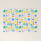 Colorful abstract organic shape art pattern Welcome Mat Gallery Image 1