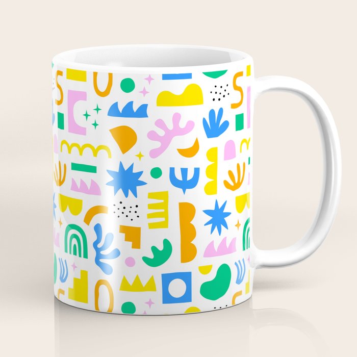 Colorful abstract organic shape art pattern Coffee Mug Gallery Image 1