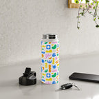 Colorful abstract organic shape art pattern Water Bottle Gallery Image 4