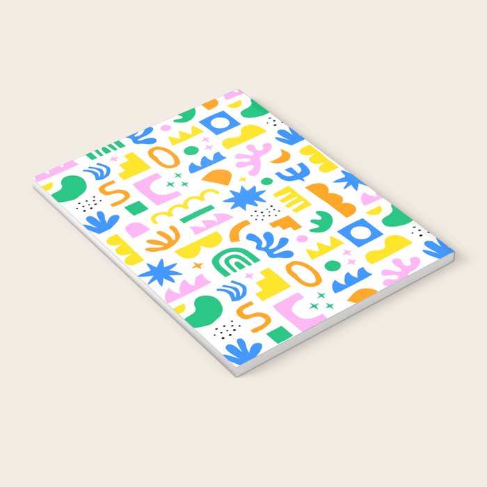 Colorful abstract organic shape art pattern Notebook Gallery Image 3