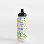 Colorful abstract organic shape art pattern Water Bottle Gallery Image 2