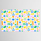 Colorful abstract organic shape art pattern Tablecloth Gallery Image 2