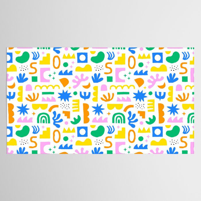 Colorful abstract organic shape art pattern Tablecloth Gallery Image 2