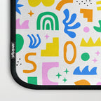 Colorful abstract organic shape art pattern Laptop Sleeve Gallery Image 3