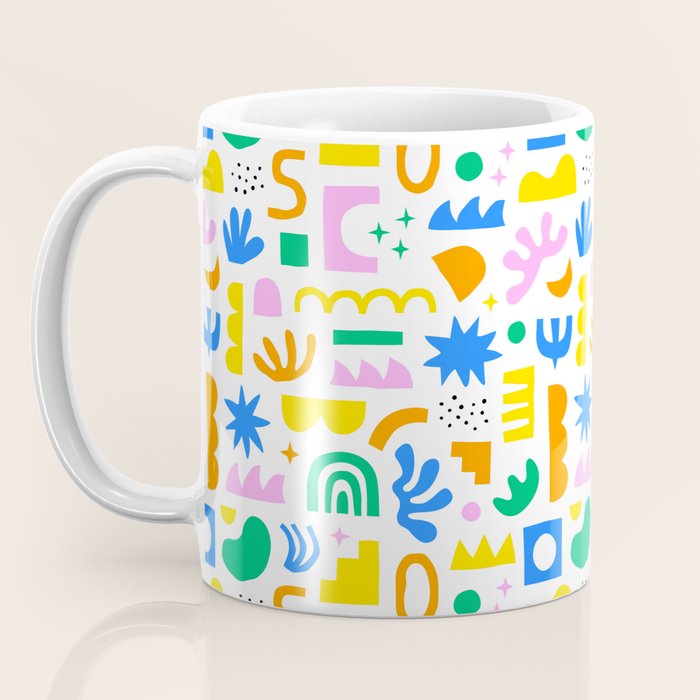 Colorful abstract organic shape art pattern Coffee Mug Gallery Image 3