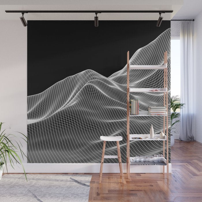 Digital Mountains Wall Mural Gallery Image 1
