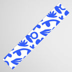 Abstract blue flower nature art pattern Table Runner Gallery Image 3